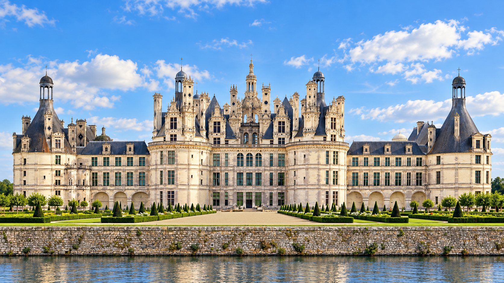Le château de Chambord et ses jardins, en Loir-et-Cher